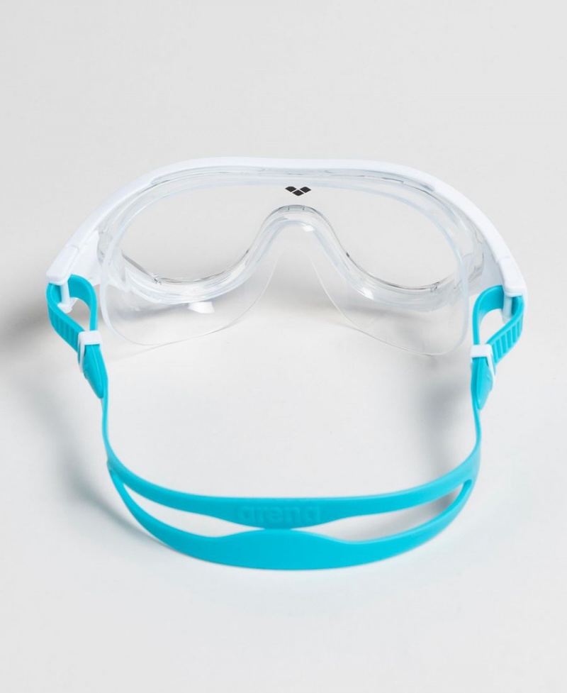 Lunette Natation Arena The One Mask Jr Blanche Bleu | JYM-84166839