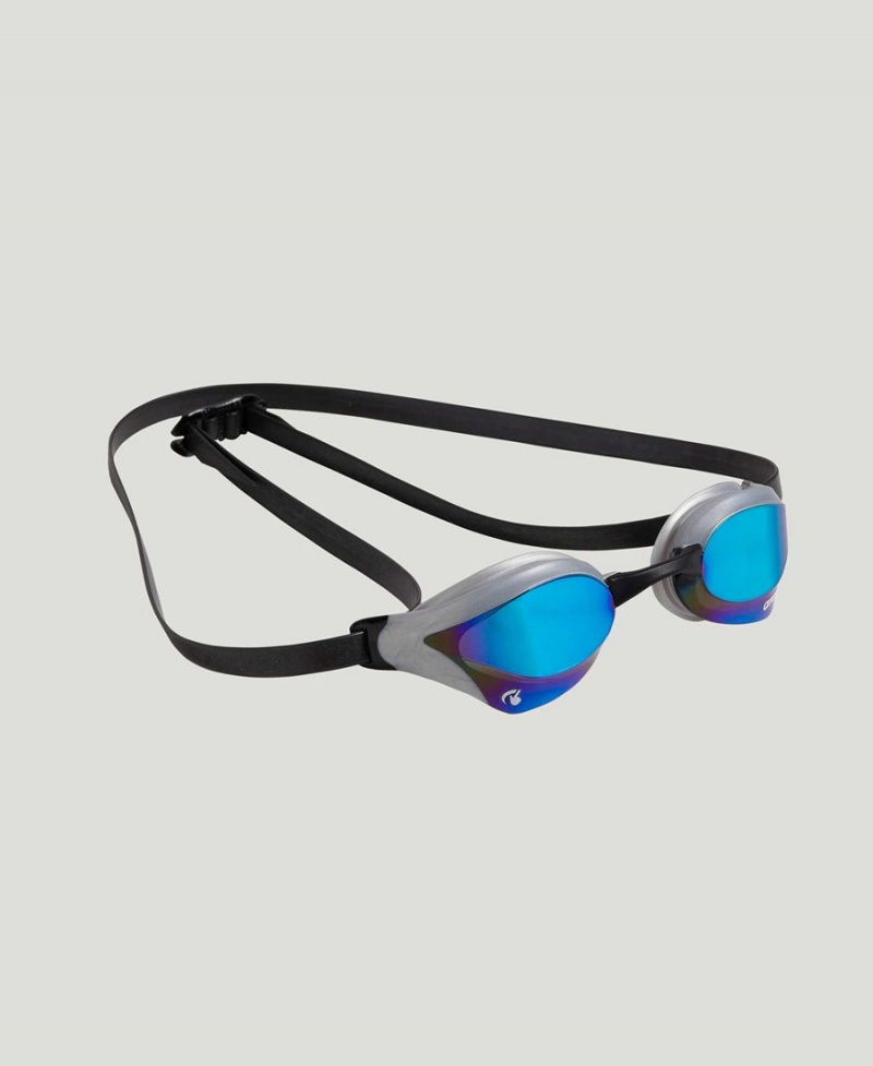 Lunette Natation Arena Cobra Core Swipe Mirror Bleu Argent | VJR-00568430