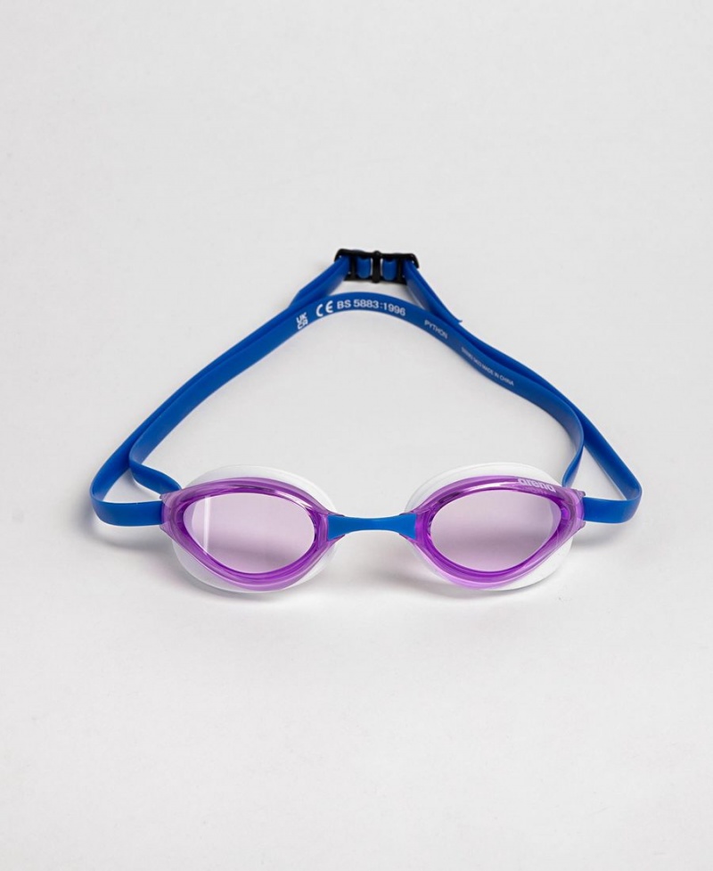 Lunette Natation Arena Python Violette Blanche Bleu | QIY-48356853