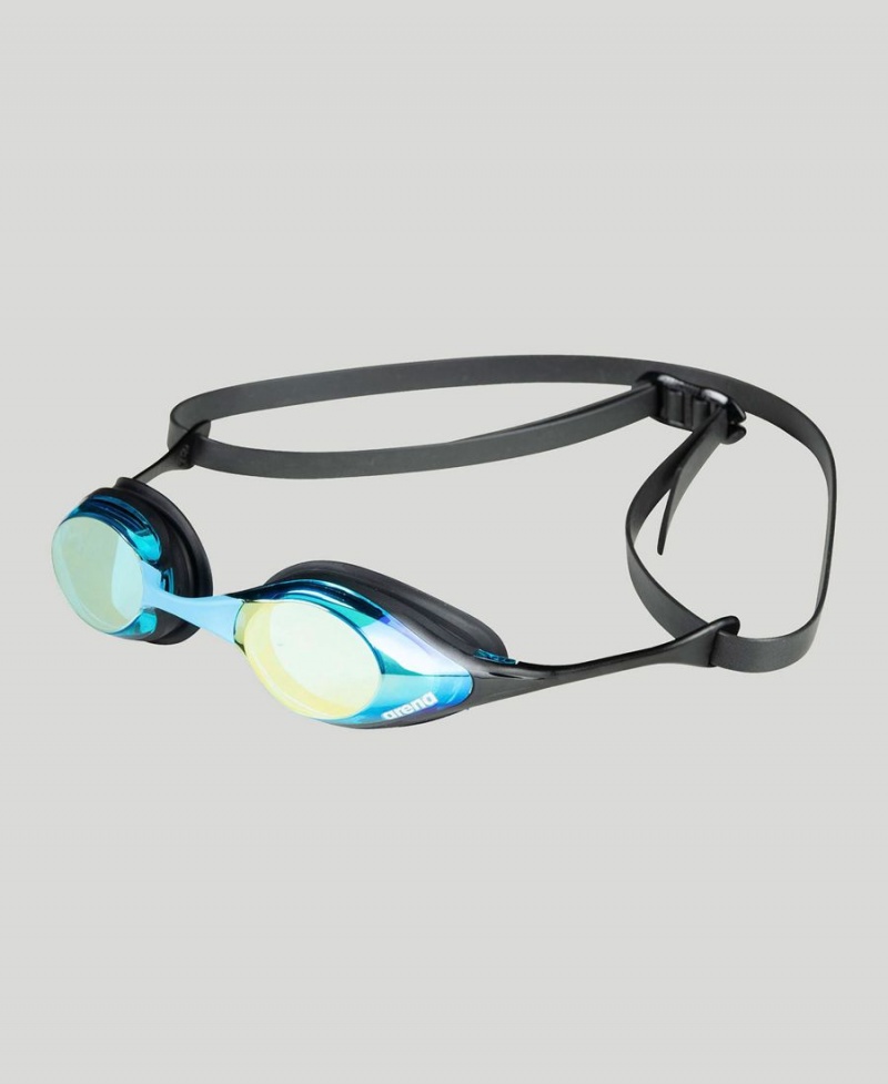 Lunette Natation Arena Cobra Swipe Mirror Bleu Noir | DHK-50091694