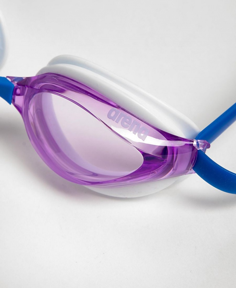 Lunette Natation Arena Python Violette Blanche Bleu | QIY-48356853