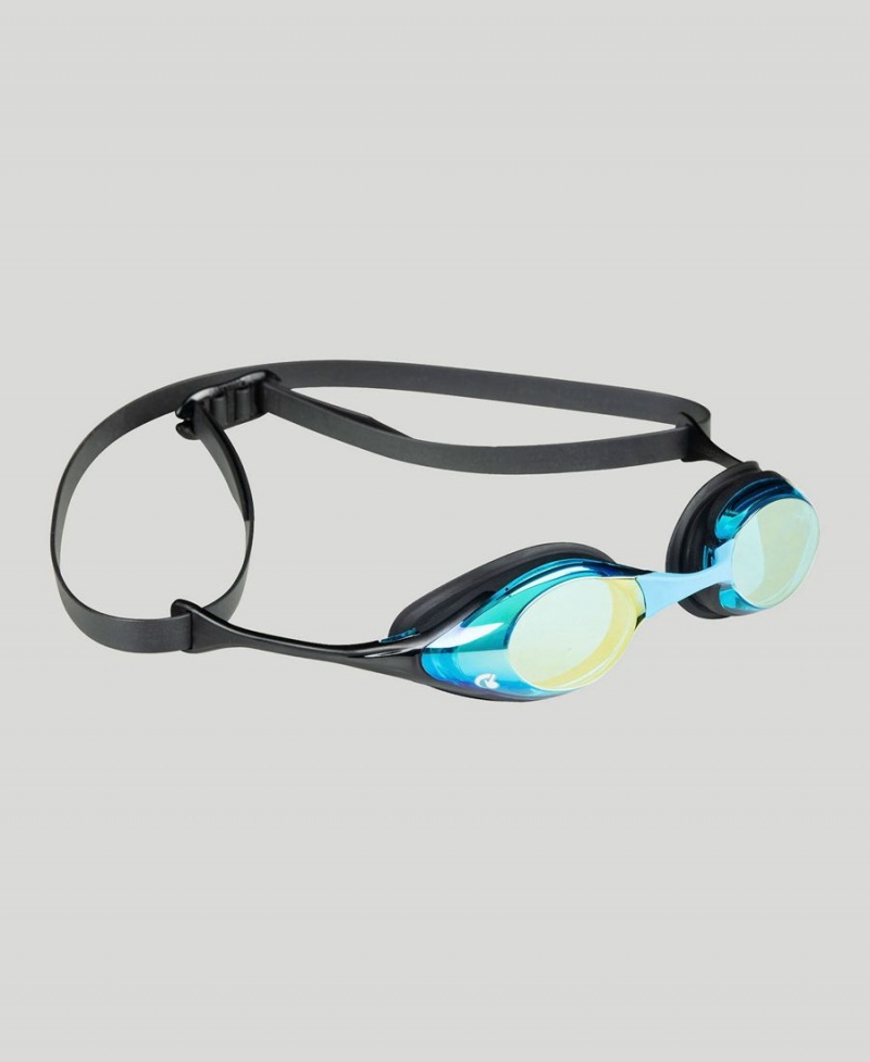 Lunette Natation Arena Cobra Swipe Mirror Bleu Noir | DHK-50091694