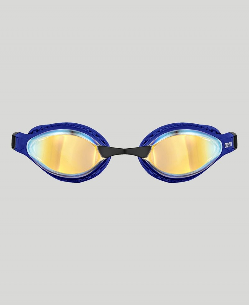 Lunette Natation Arena Air Speed Mirror Jaune Bleu | ITQ-77866300