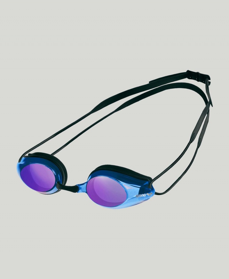 Lunette Natation Arena Tracks Mirror Bleu Noir | SOJ-54389473