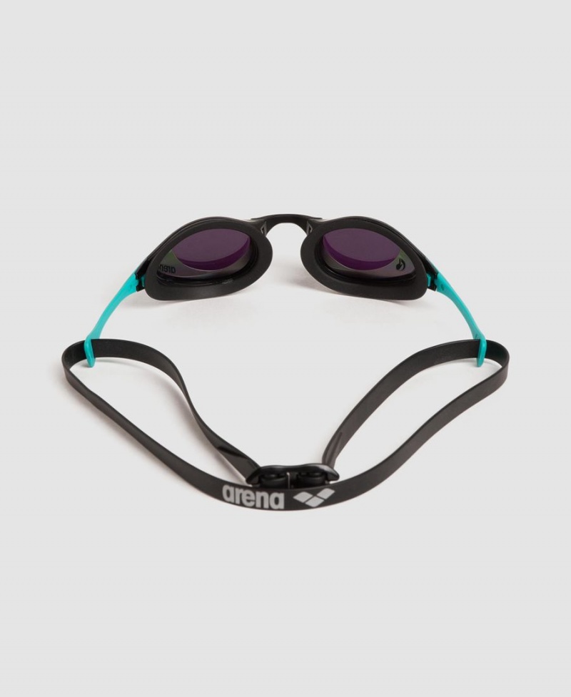 Lunette Natation Arena Cobra Swipe Mirror Vert Turquoise Noir | IOF-01471495