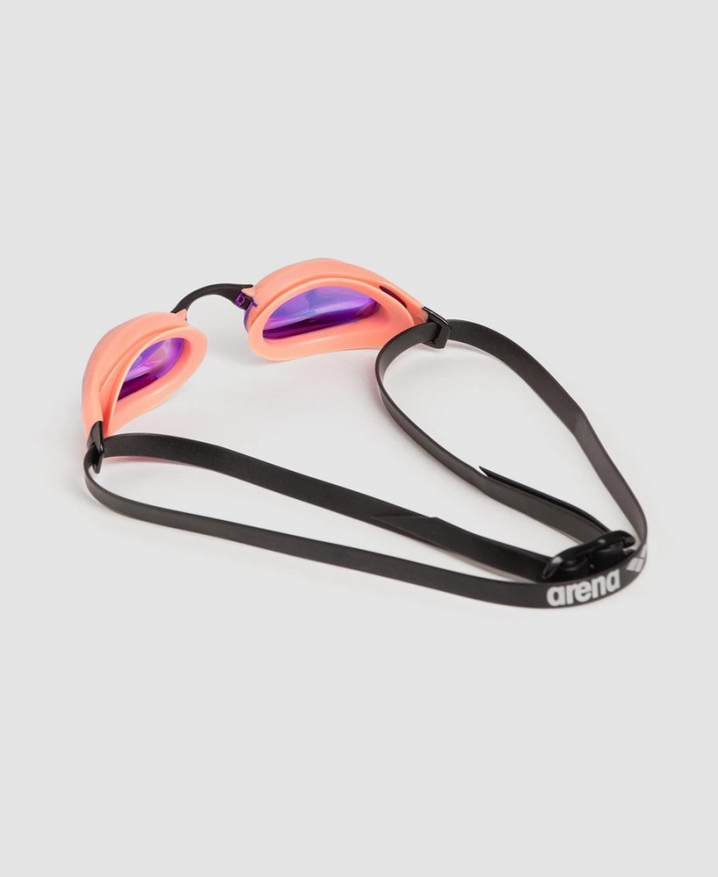 Lunette Natation Arena Cobra Core Swipe Mirror Violette Rouge | DSZ-37882349