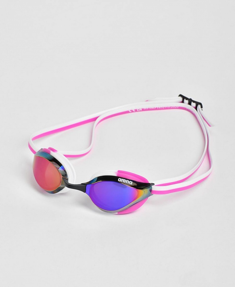 Lunette Natation Arena Python Mirror Violette Rose Blanche | VPA-12162859