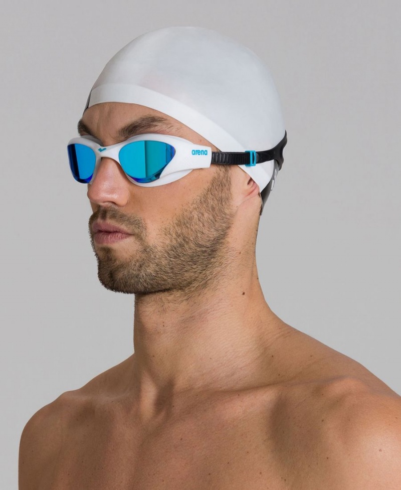 Lunette Natation Arena The One Mirror Bleu Blanche Noir | MYP-34233695