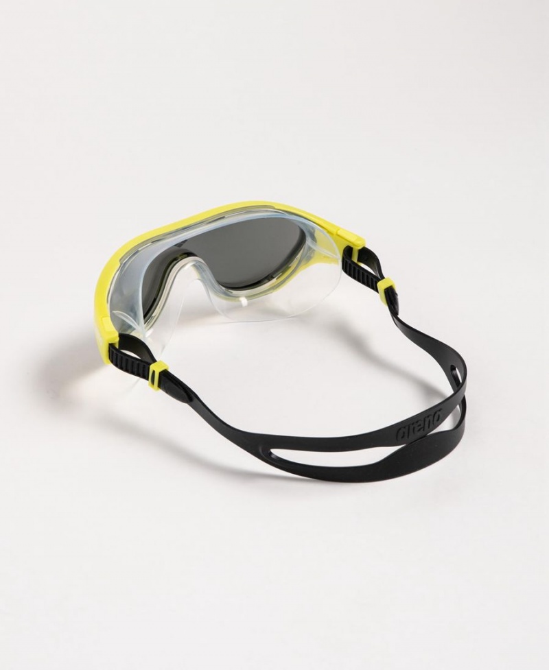 Lunette Natation Arena The One Mirror Mask Argent Jaune Noir | DCM-37601648