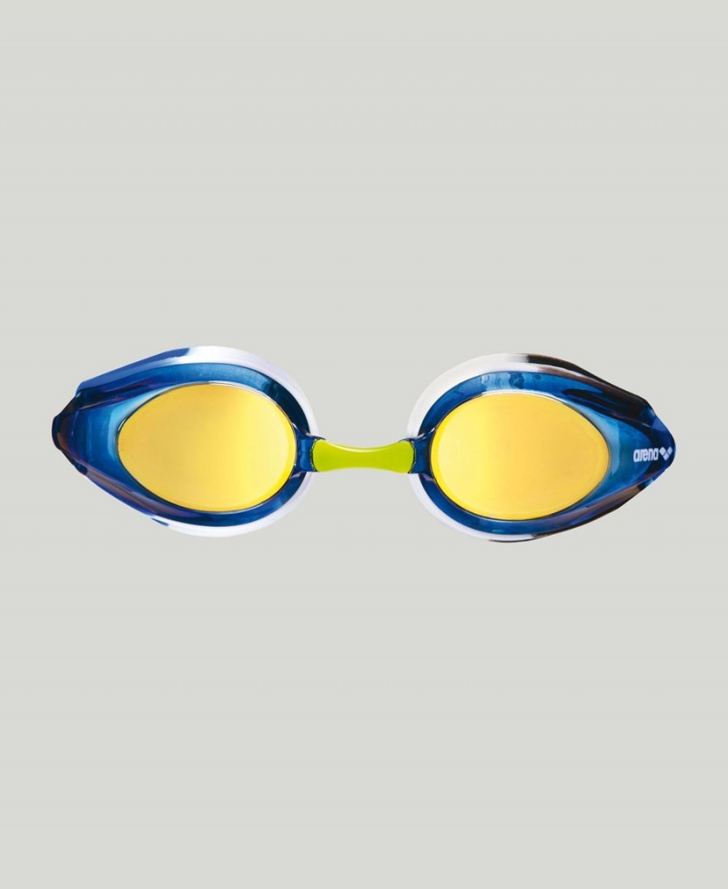 Lunette Natation Arena Tracks Mirror Jaune Bleu Noir | KFF-49752463