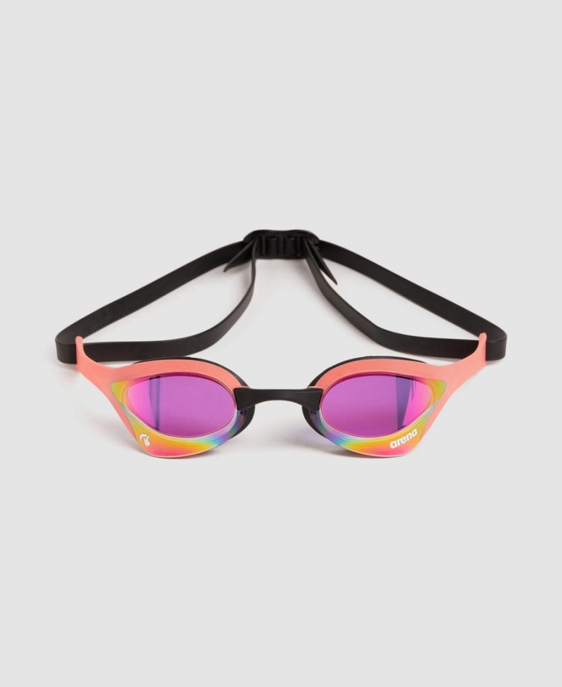 Lunette Natation Arena Cobra Ultra Swipe Mirror Violette Rouge | EBC-69589454