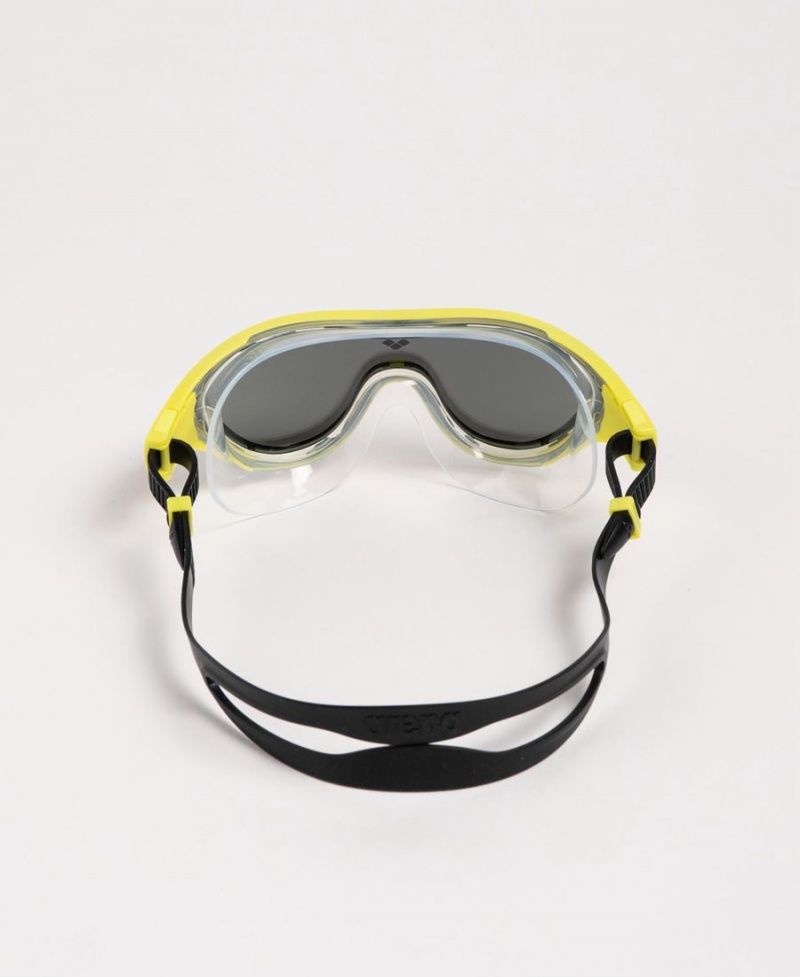 Lunette Natation Arena The One Mirror Mask Argent Jaune Noir | DCM-37601648