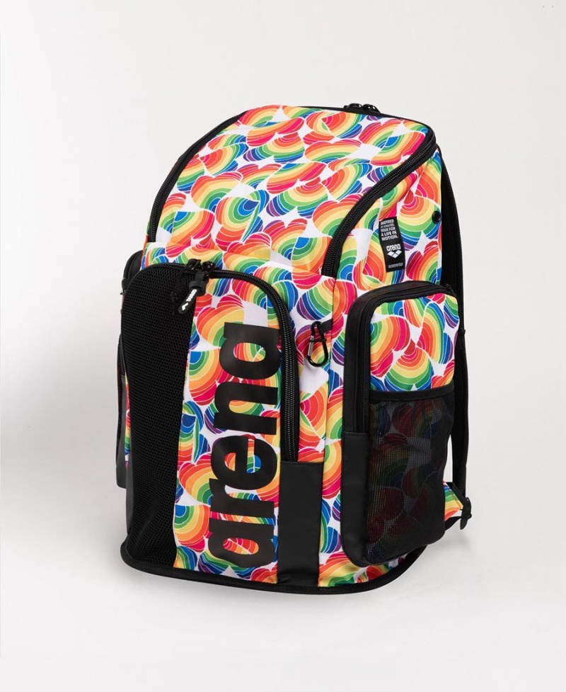 Sac a Dos Arena Spiky III 45 Allover Print Noir Rouge Multicolore | WIS-73887132