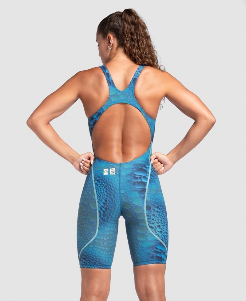 Combinaison Natation Arena Powerskin ST Next Limited Edition Open Back Bleu Multicolore Femme | XPV-28294654