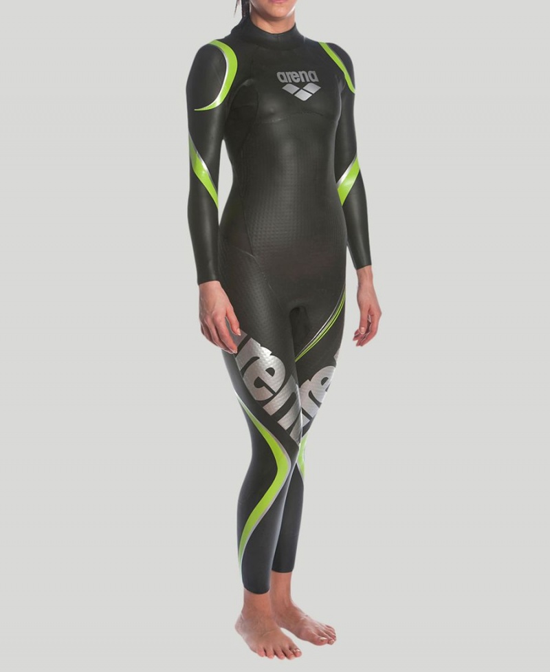 Combinaison Natation Arena Carbon Noir Femme | QNO-16899008