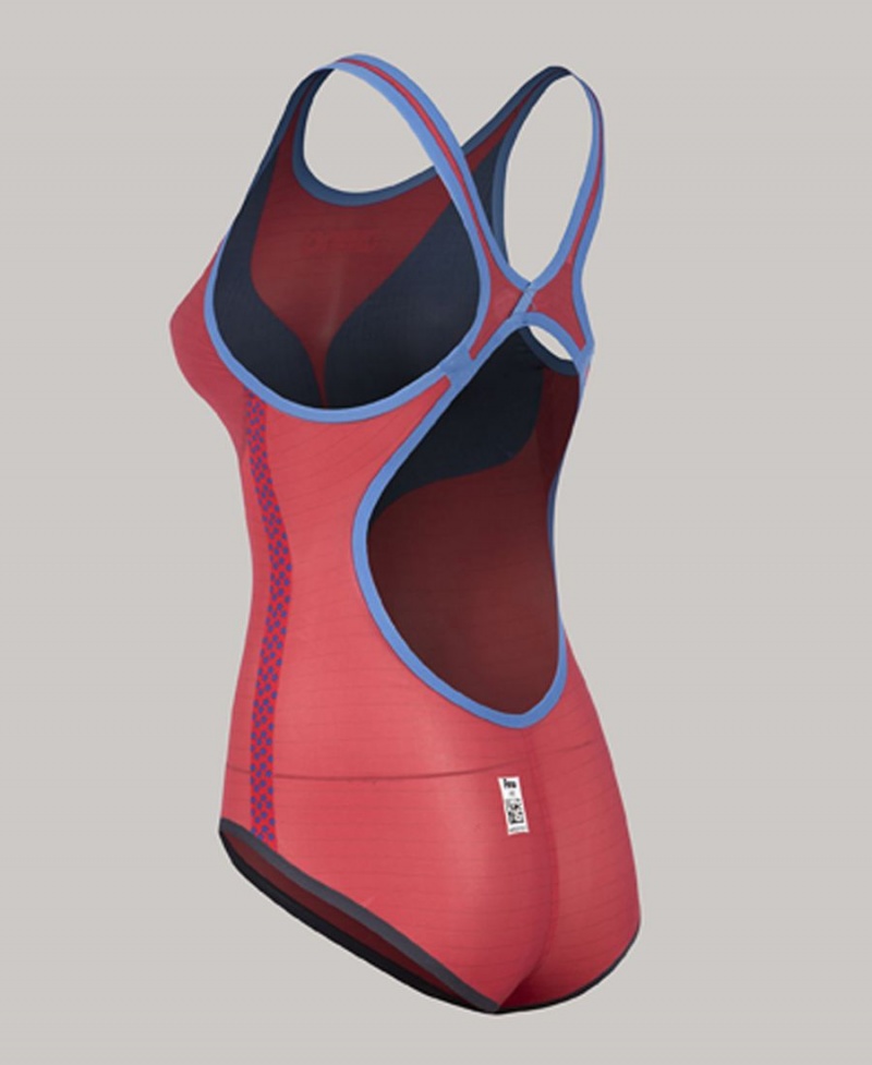 Combinaison Natation Arena Powerskin Carbon Duo Top Open Back Bleu Marine Femme | UOV-35760528