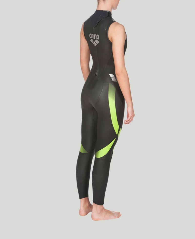 Combinaison Natation Arena Sans Manches Noir Femme | CII-57289195