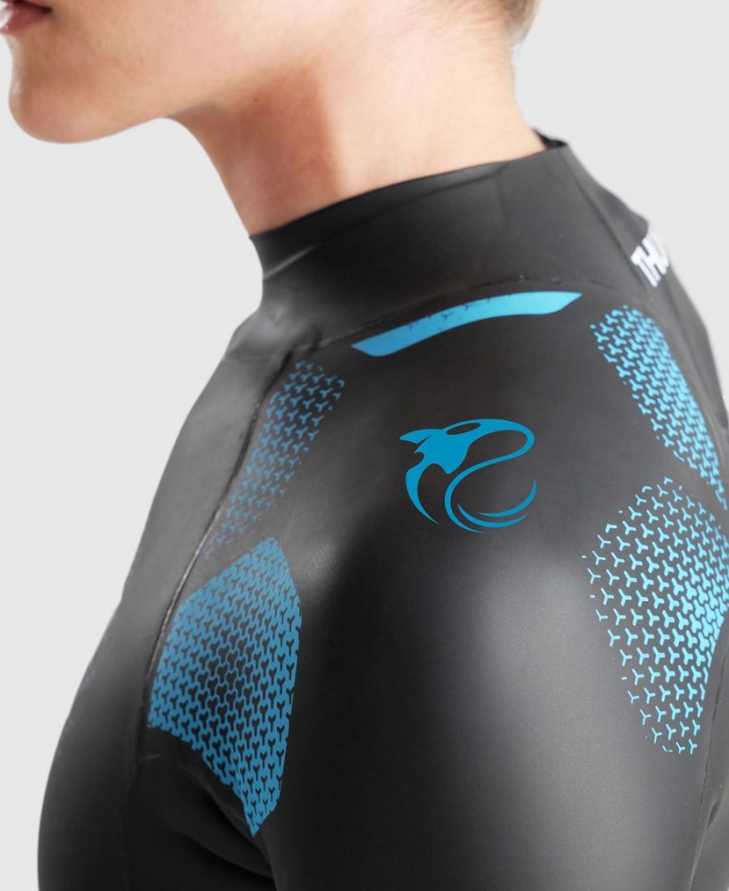 Combinaison Natation Arena Thunder Noir Bleu Femme | WVG-25582989