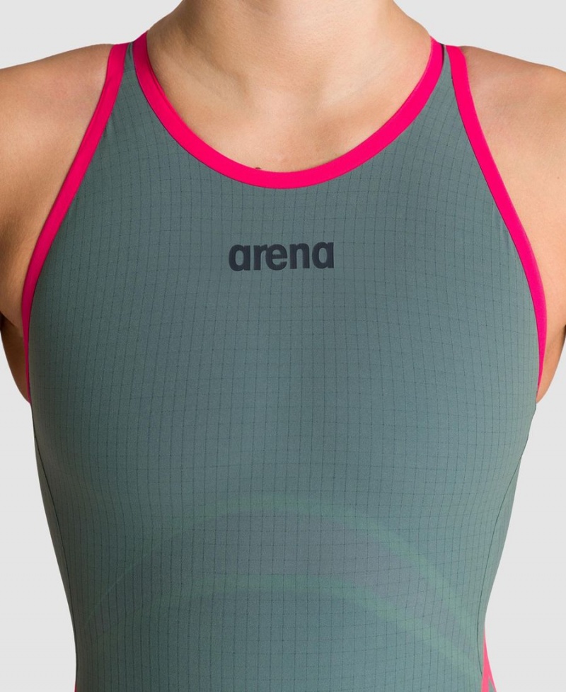 Combinaison Natation Arena Powerskin Carbon Core FX Open Back Vert Femme | WBC-92811765