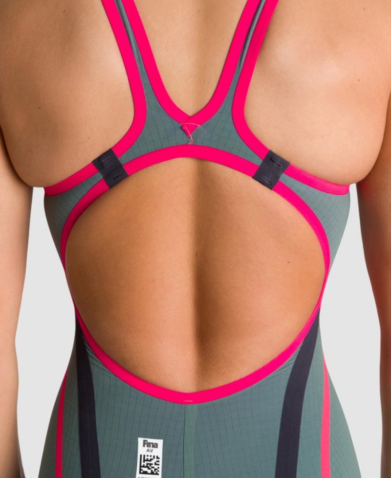 Combinaison Natation Arena Powerskin Carbon Core FX Open Back Vert Femme | WBC-92811765