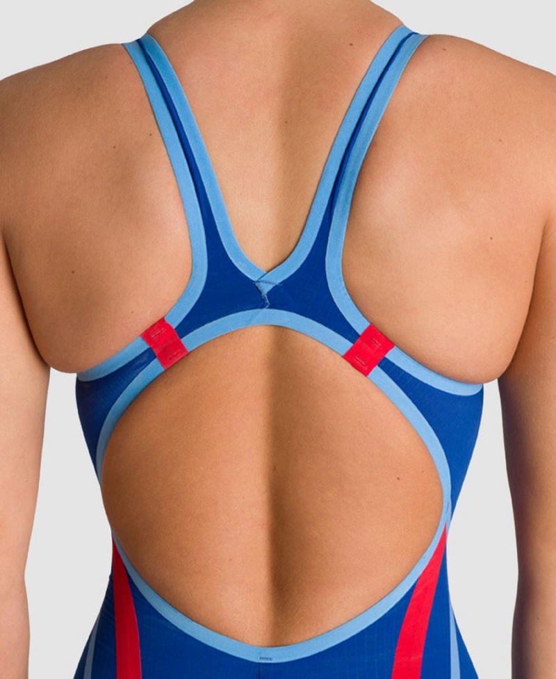 Combinaison Natation Arena Powerskin Carbon Core FX Open Back Bleu Femme | GVO-14112561