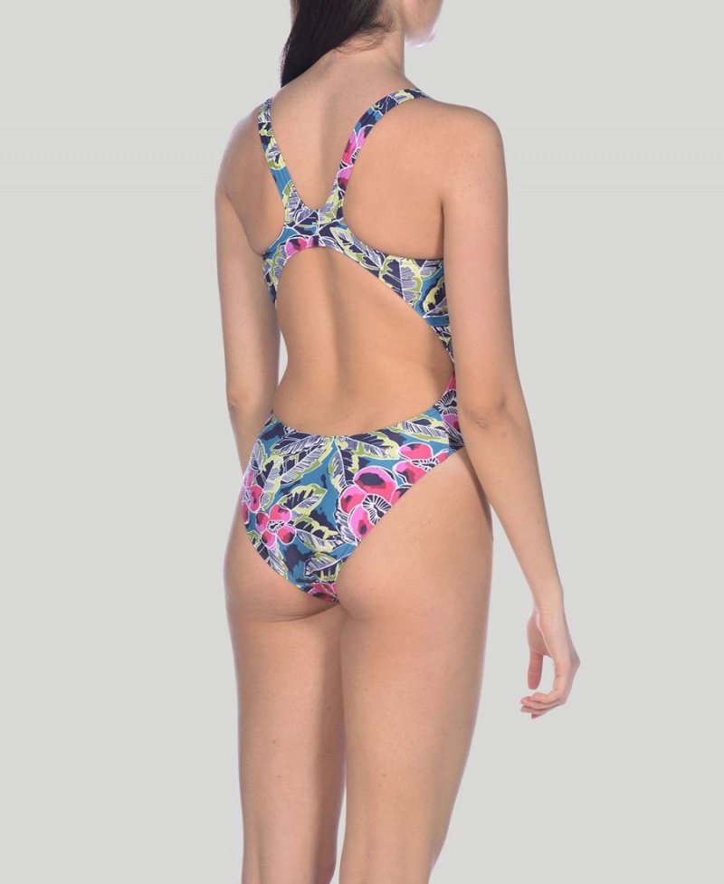 Maillot de Bain Arena Tropical Sketch Swim Tech Vert Multicolore Femme | WMH-23460142