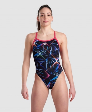 Maillot de Bain Arena Allover Challenge Back Noir Multicolore Femme | MYY-32890251