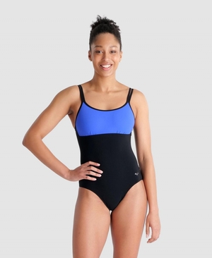 Maillot de Bain Arena Betta U Back Noir Bleu Femme | QNF-24384567