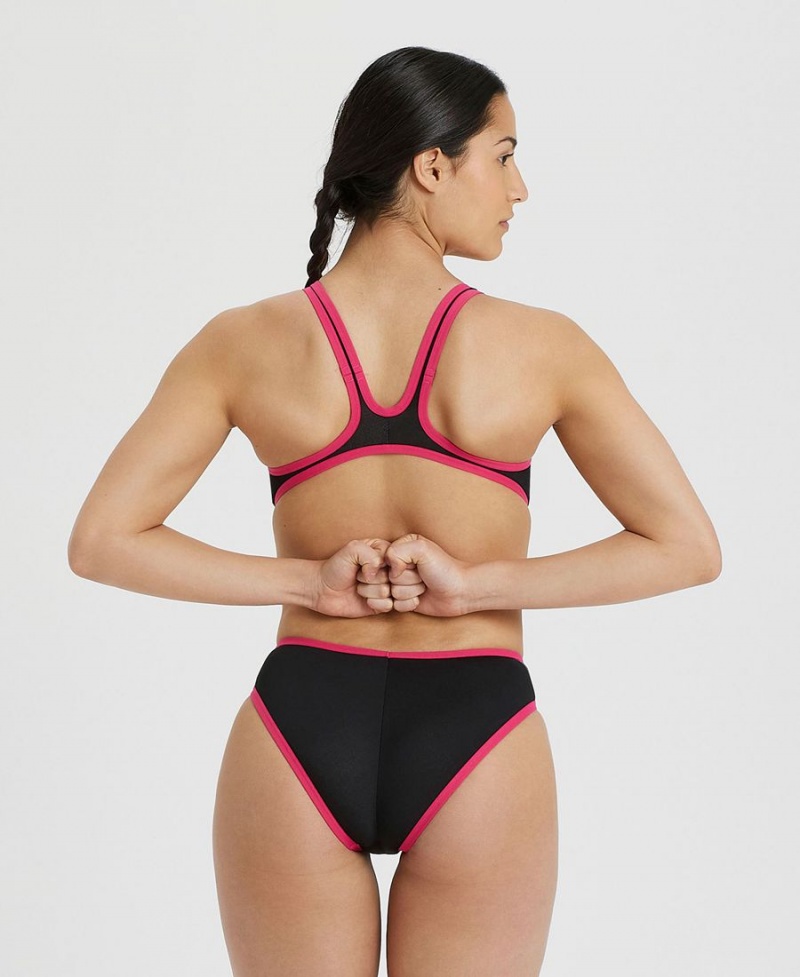 Maillot de Bain Arena One Tech Back Noir Rose Femme | ZEV-51243882