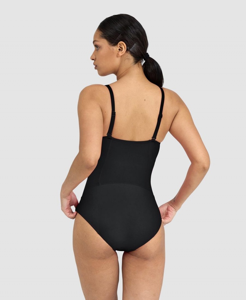 Maillot de Bain Arena Jenny BodyLift Light Cross Back Noir Femme | VUO-56445119