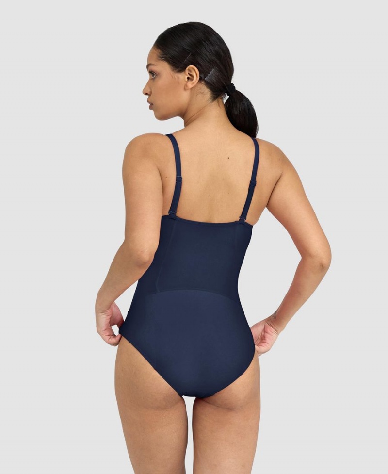 Maillot de Bain Arena Jenny BodyLift Light Cross Back Bleu Marine Femme | JEI-72019136