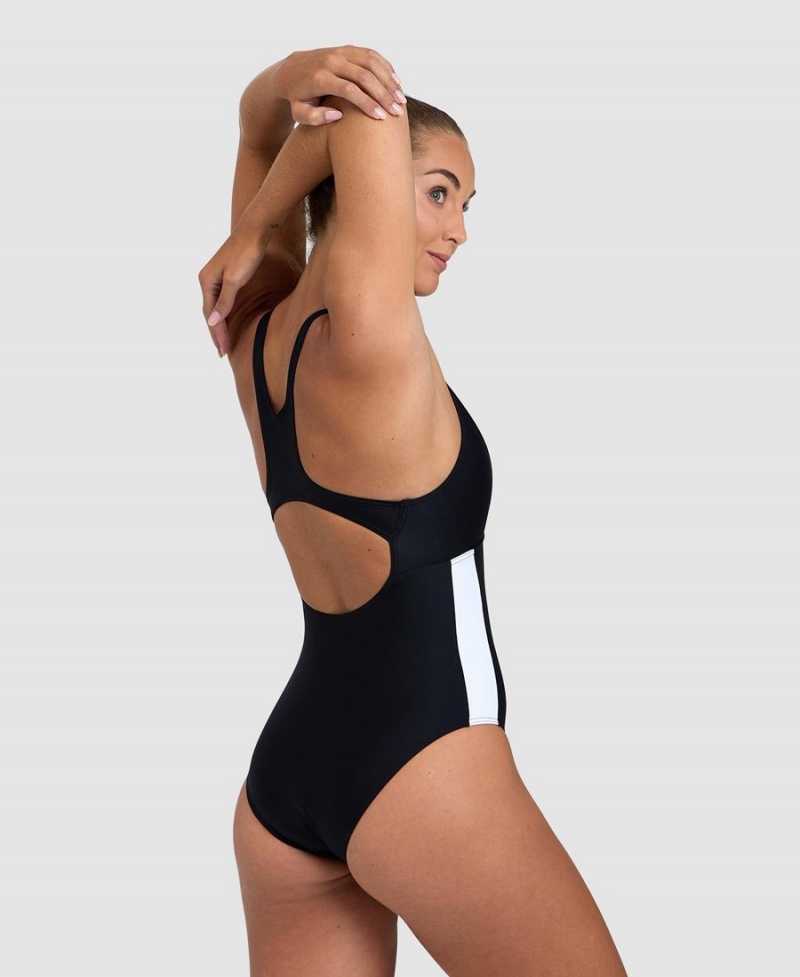 Maillot de Bain Arena Control Panel Pro Back Noir Blanche Femme | SJJ-61548660