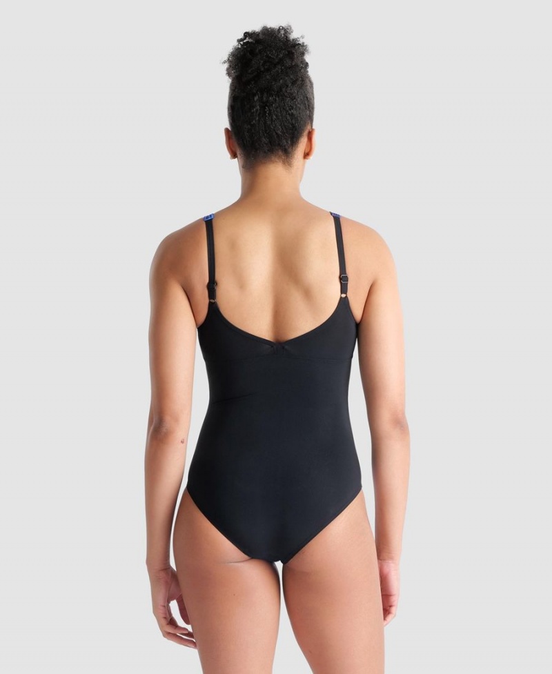 Maillot de Bain Arena BodyLift Cloe Wing Back Noir Bleu Multicolore Femme | UXH-22699924