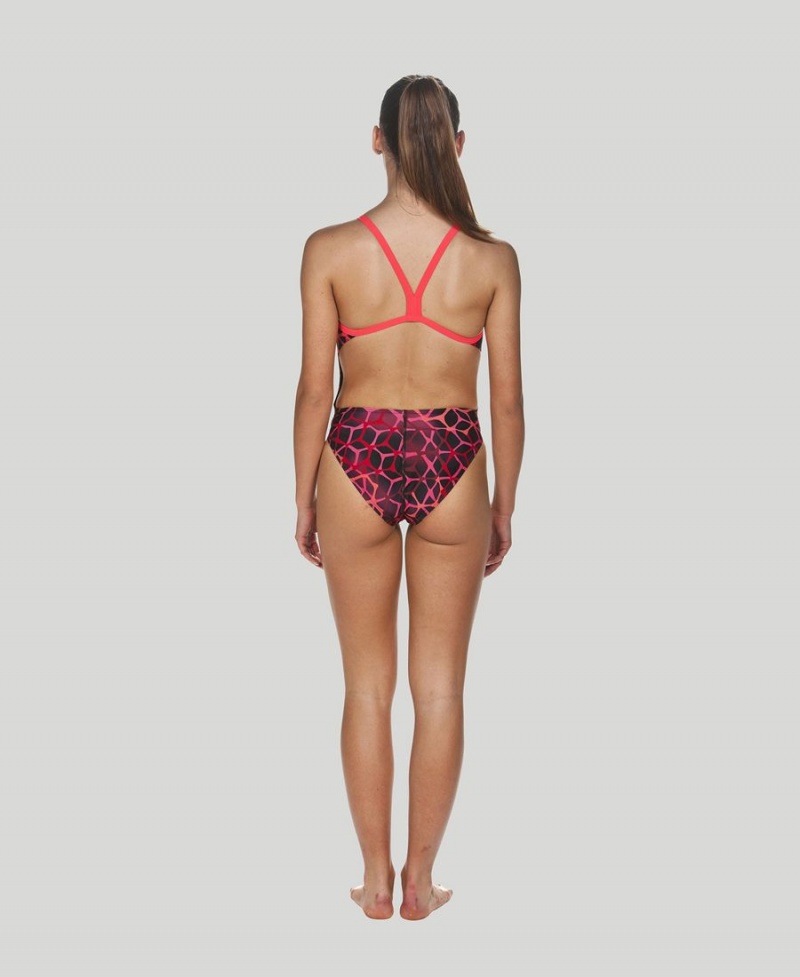 Maillot de Bain Arena Carbonics II Challenge Back Rouge Bordeaux Femme | CGA-60303916