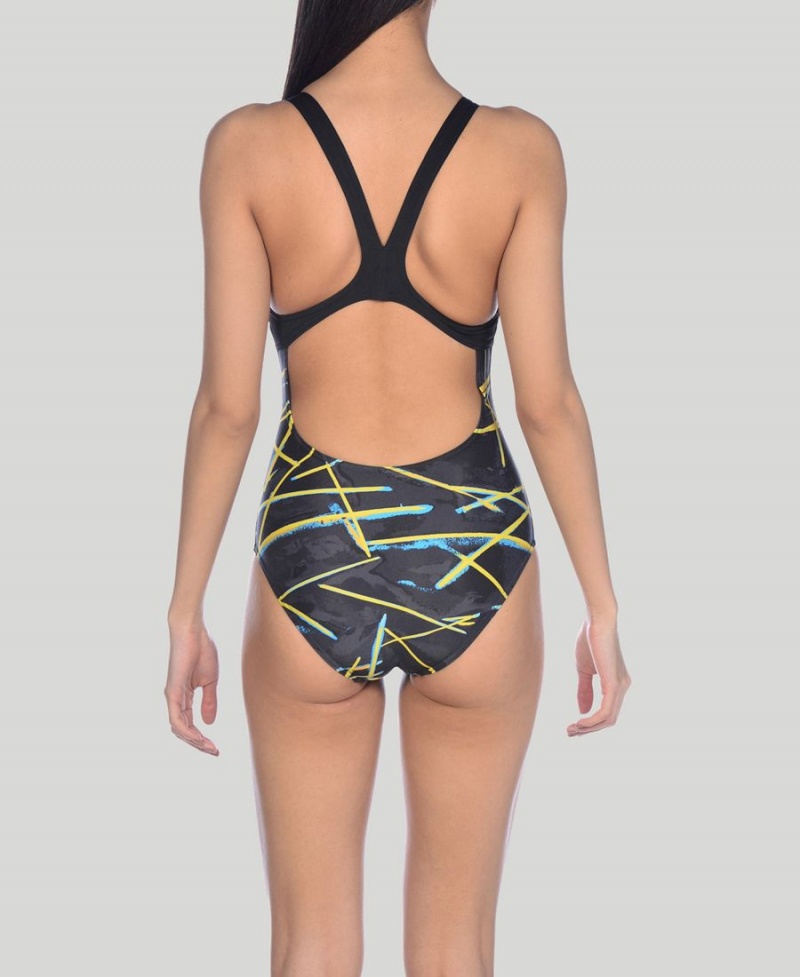 Maillot de Bain Arena Light Beams Swim Pro Back Noir Multicolore Femme | PRE-39041483