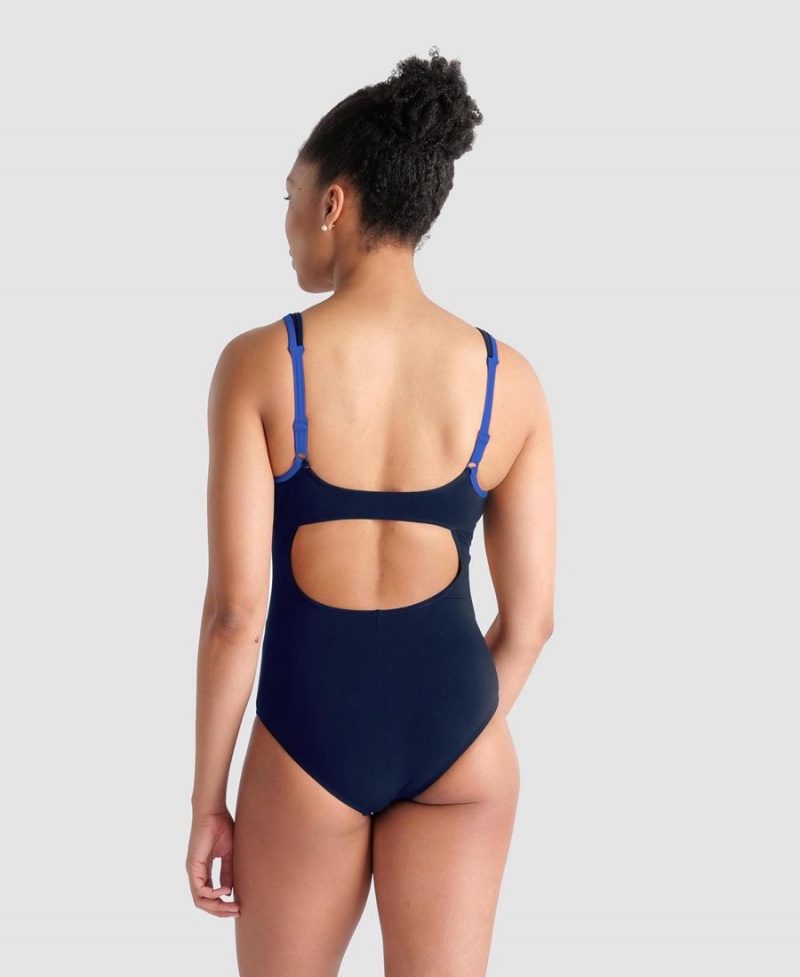 Maillot de Bain Arena Makimurax Bleu Marine Bleu Femme | ZZK-31285874