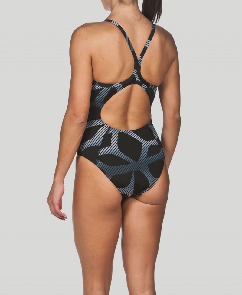 Maillot de Bain Arena Spider Light Drop Back Noir Femme | SCA-46084206