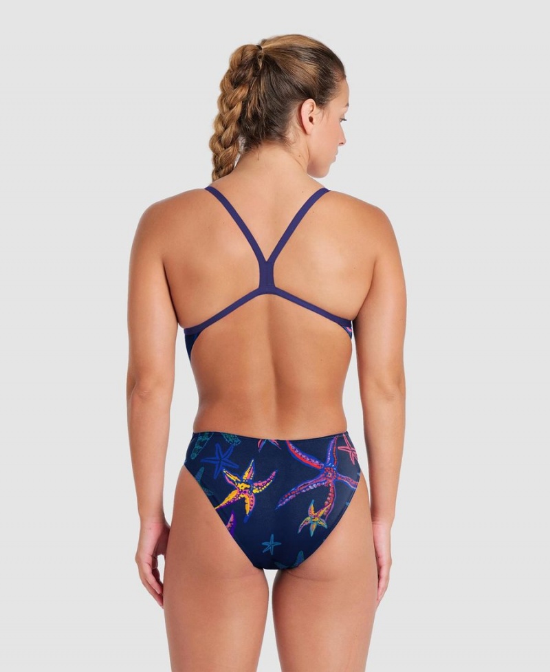 Maillot de Bain Arena Lydia Jacoby Capsule Collection Challenge Back Bleu Femme | QFT-92085881