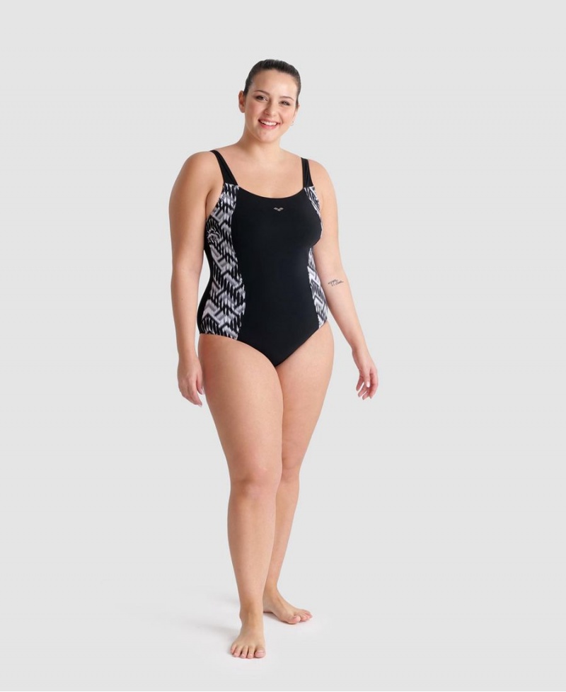 Maillot de Bain Arena Emma U Back Plus Noir Multicolore Femme | EMM-76494339