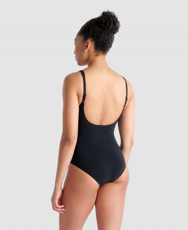 Maillot de Bain Arena BodyLift Lola U Back Noir Rose Femme | IXR-34835956