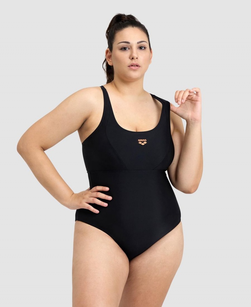 Maillot de Bain Arena Solid Control Pro Back Plus Noir Femme | KCS-93089642