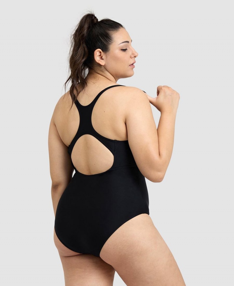 Maillot de Bain Arena Solid Control Pro Back Plus Noir Femme | KCS-93089642