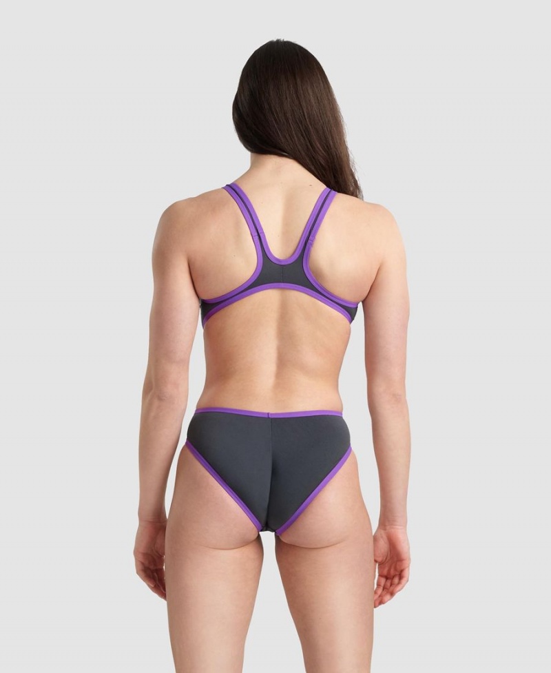 Maillot de Bain Arena The One Big Logo Grise Violette Femme | EUD-53027197