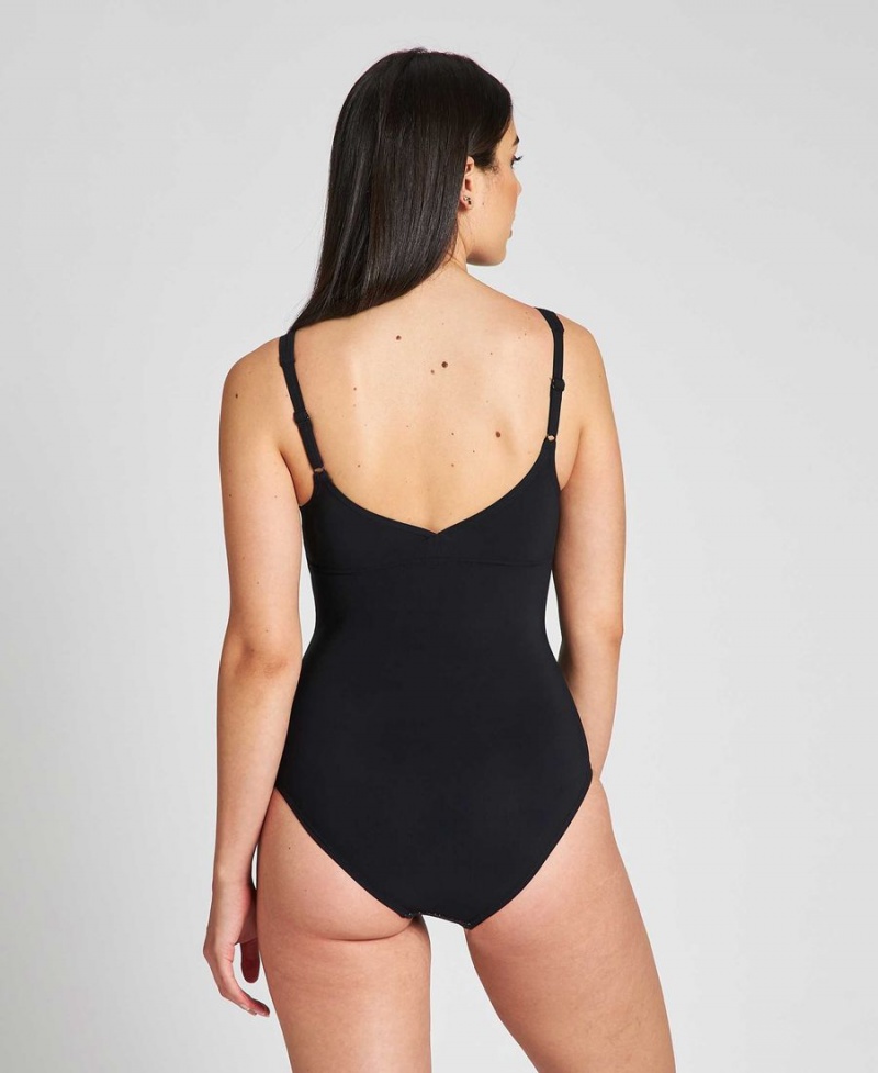 Maillot de Bain Arena Ottavia Wing Back Noir Blanche Femme | MSI-81730226