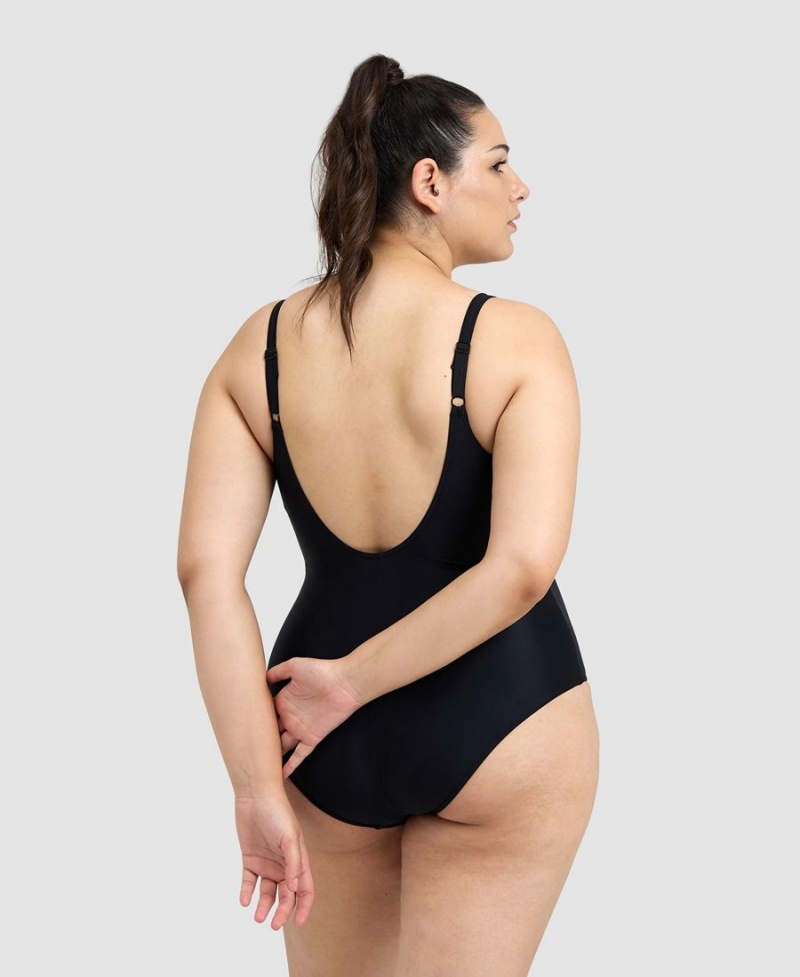 Maillot de Bain Arena Imprint U Back Plus Noir Femme | SUA-30250254