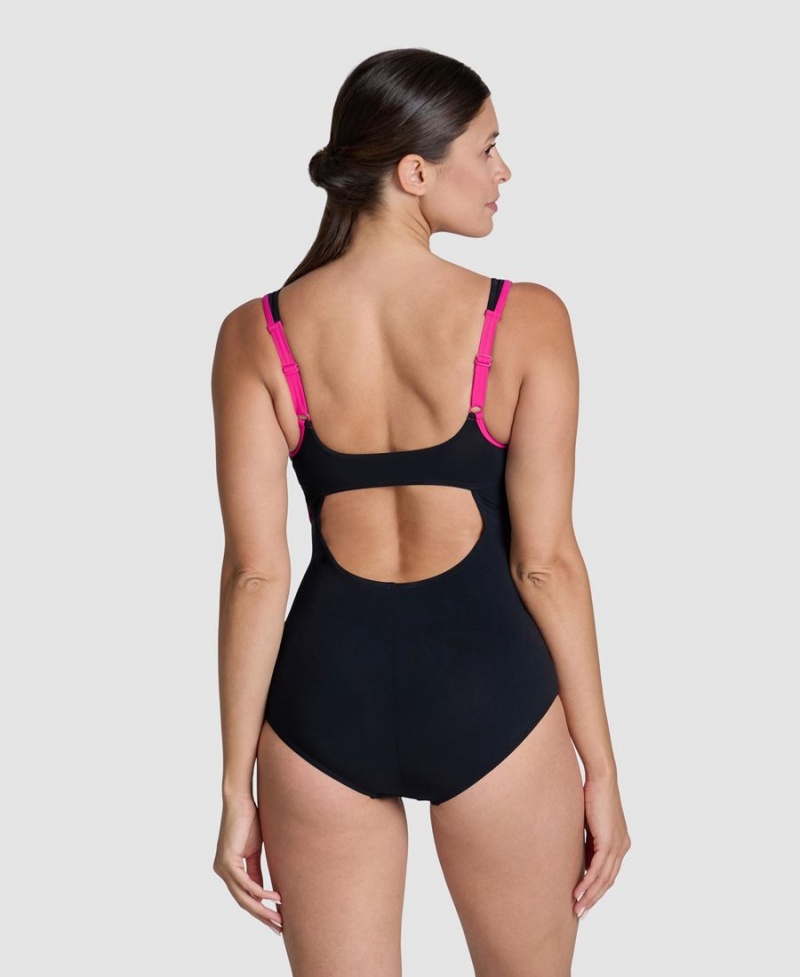 Maillot de Bain Arena Makimurax Noir Rose Femme | XGZ-81444099