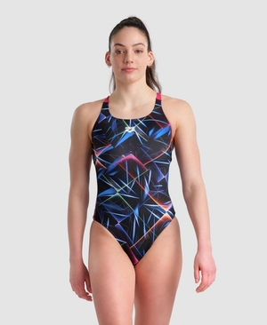 Maillot de Bain Arena Allover Pro Back Noir Multicolore Femme | UFK-96097034