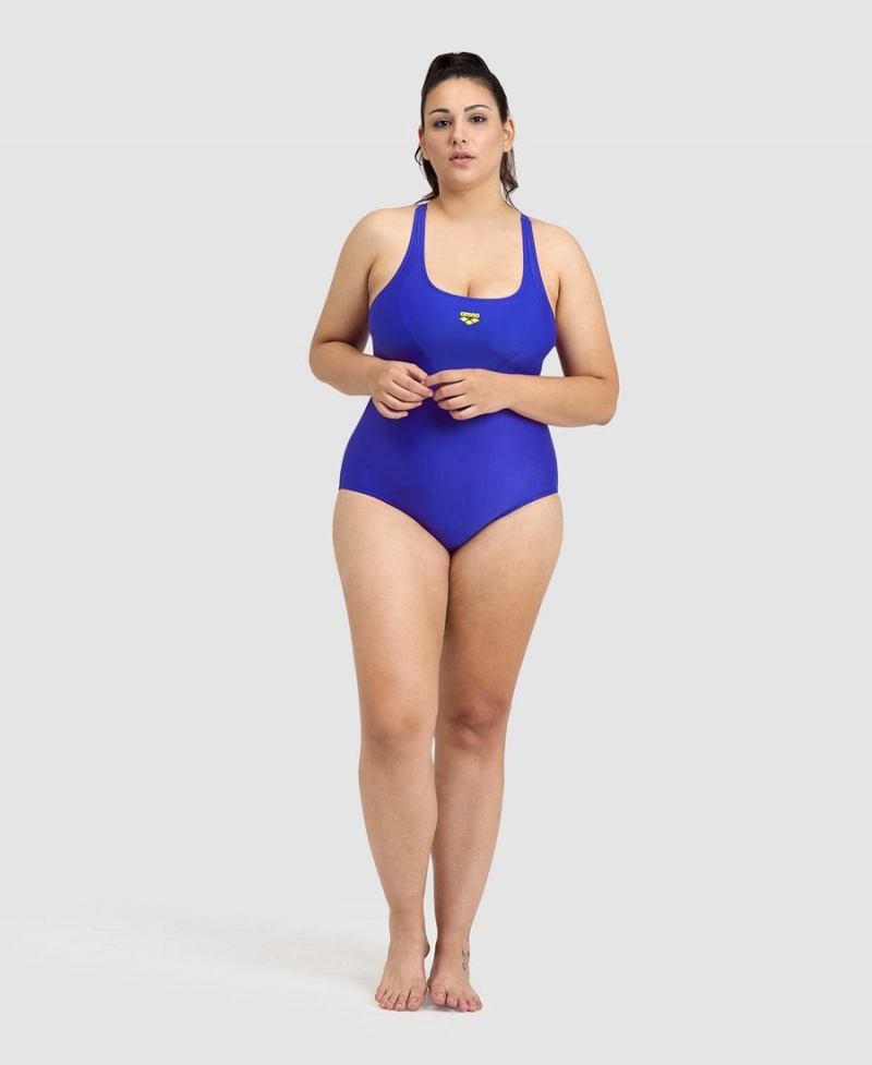 Maillot de Bain Arena Solid Control Pro Back Plus Bleu Femme | ESJ-57206578