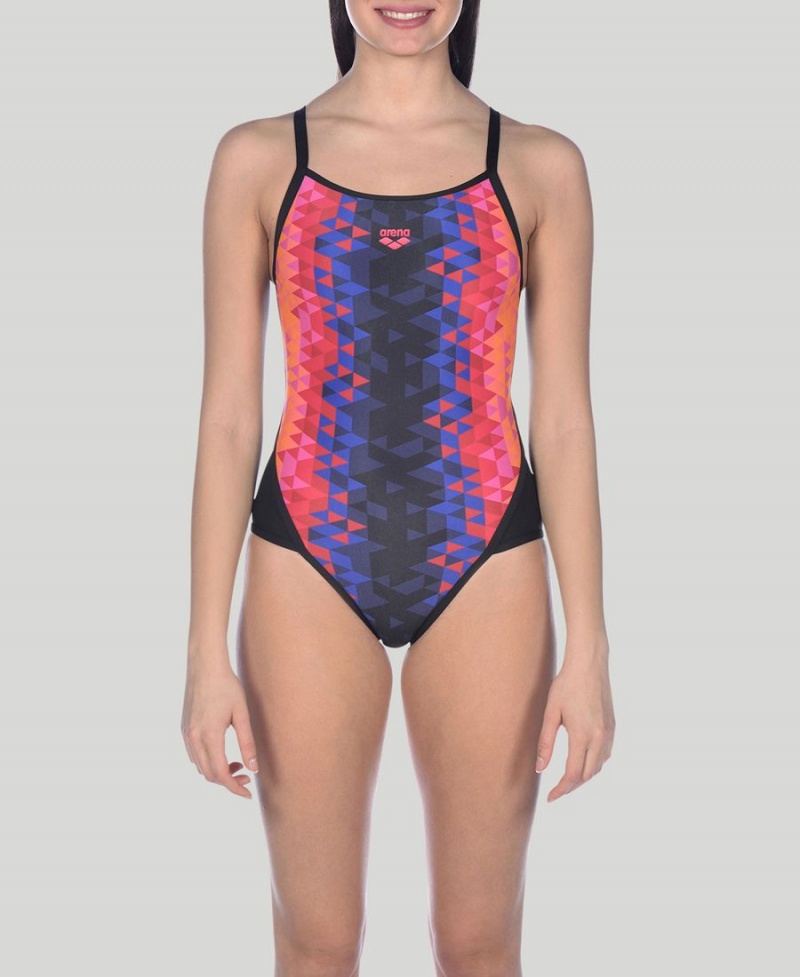 Maillot de Bain Arena Triangle Prism Superfly Back Noir Multicolore Femme | VNP-11327239