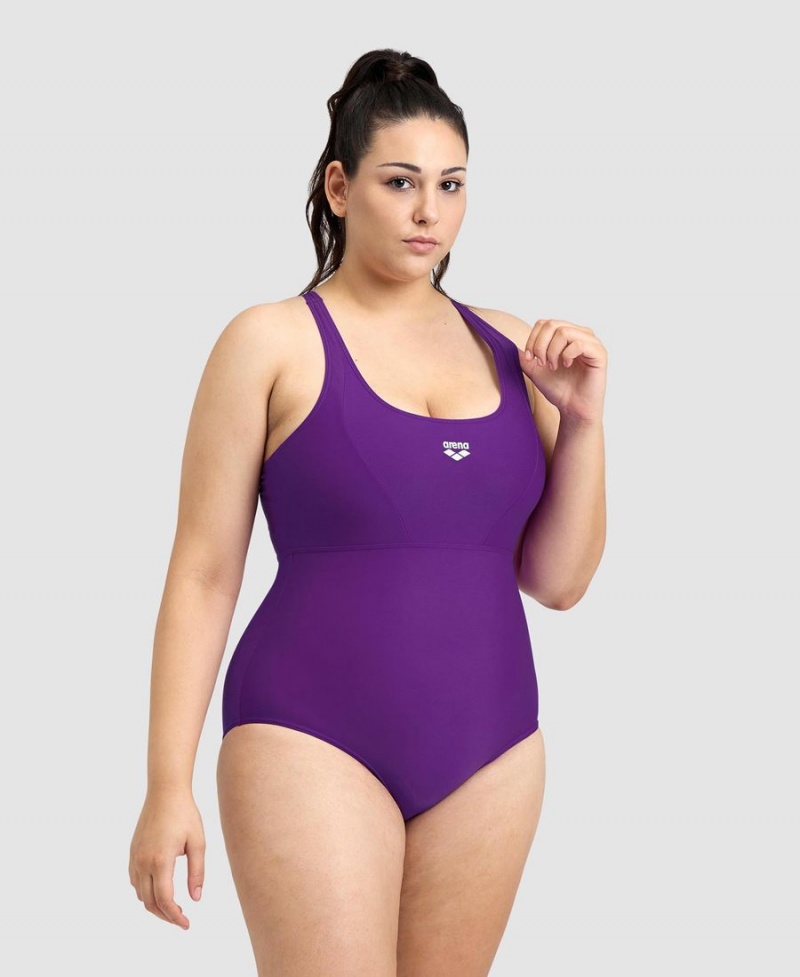 Maillot de Bain Arena Solid Control Pro Back Plus Violette Femme | QBY-19070022